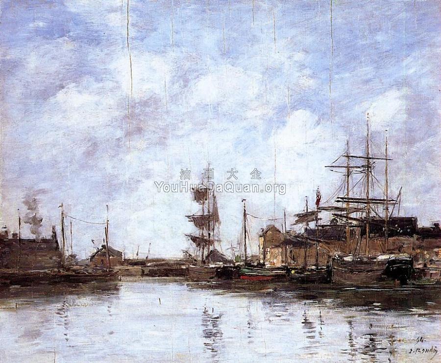 Fecamp, the Inner Harbor - 尤金·布丹